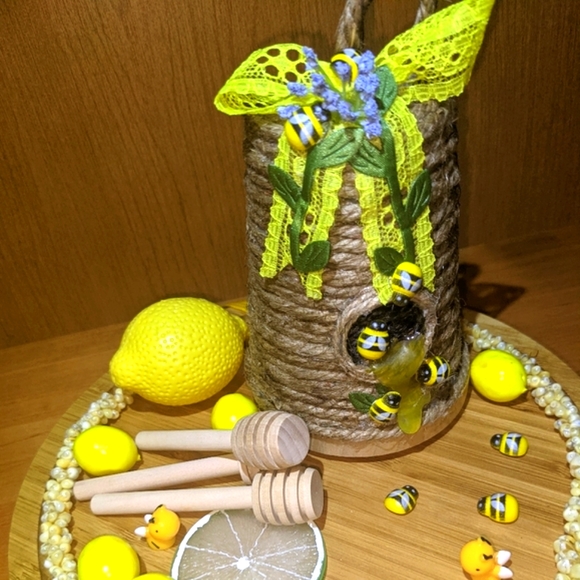 Farmhouse Decor / Handmade Beehive  / Bee Hive - Picture 3 of 11